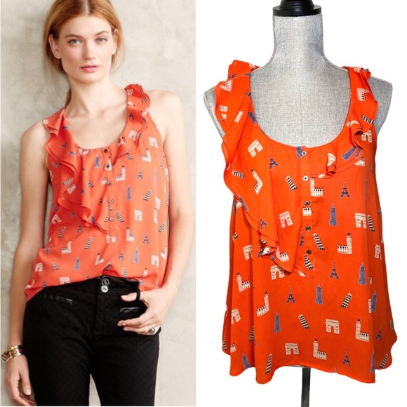 Anthropologie Tops - ANTHROPOLOGIE Maeve Auriele Paris Top Size 4